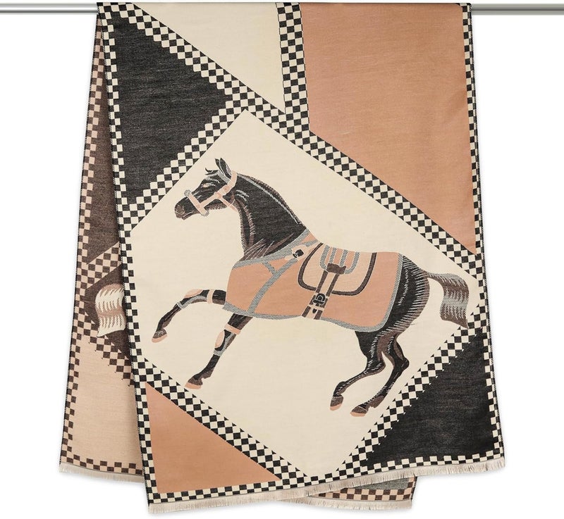 EXTREE Scarfs for Women Pashmina Silky Shawl Wrap for Evening Dressing Blanket Open Front Poncho Cape - Image 4